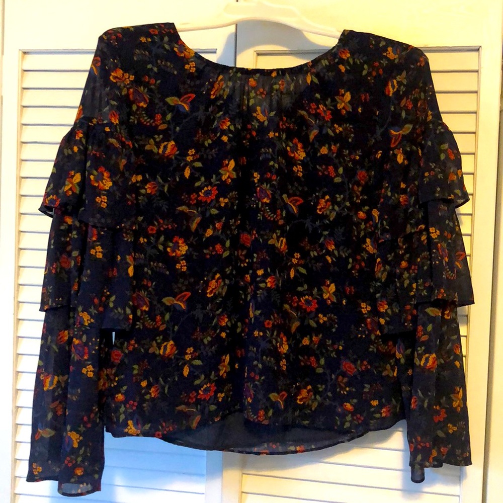 Madewell ruffle sleeve top